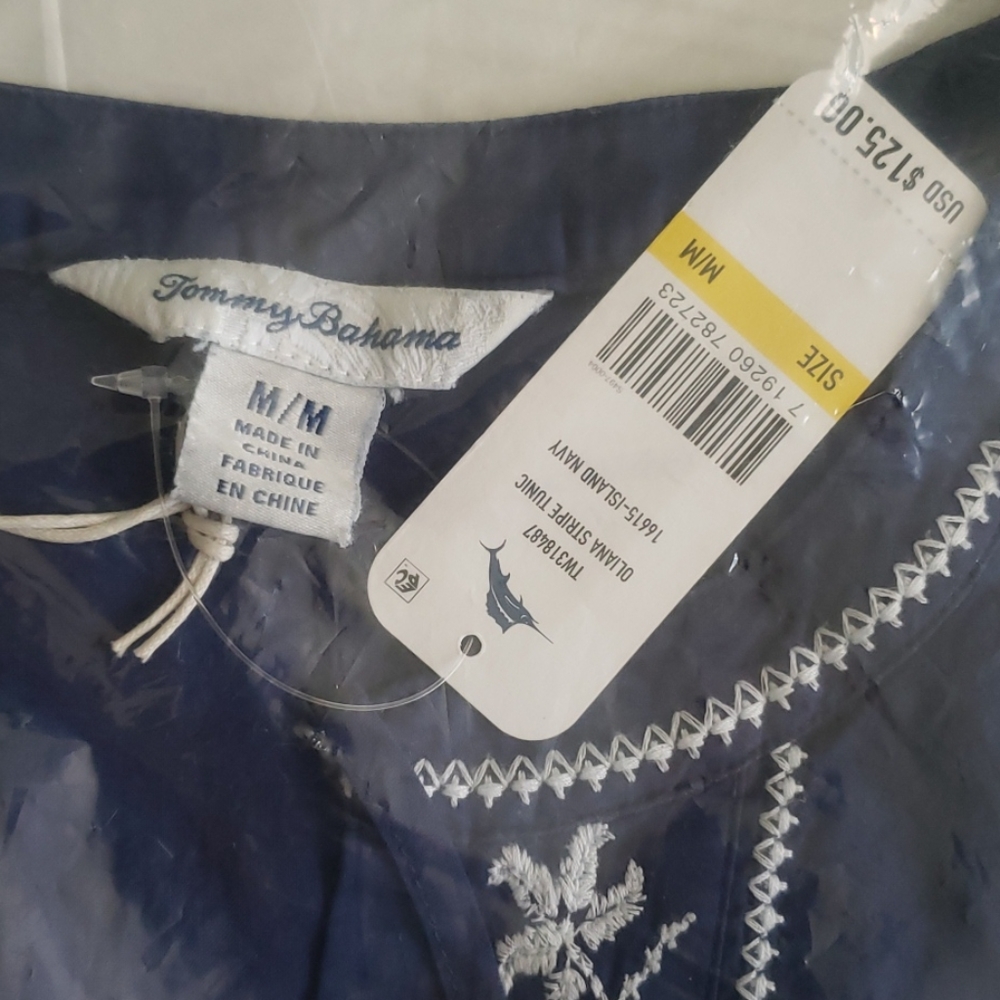Tommy Bahama NEW Tunic Embroidered Top Shirt Women's M - Picture 8 of 11